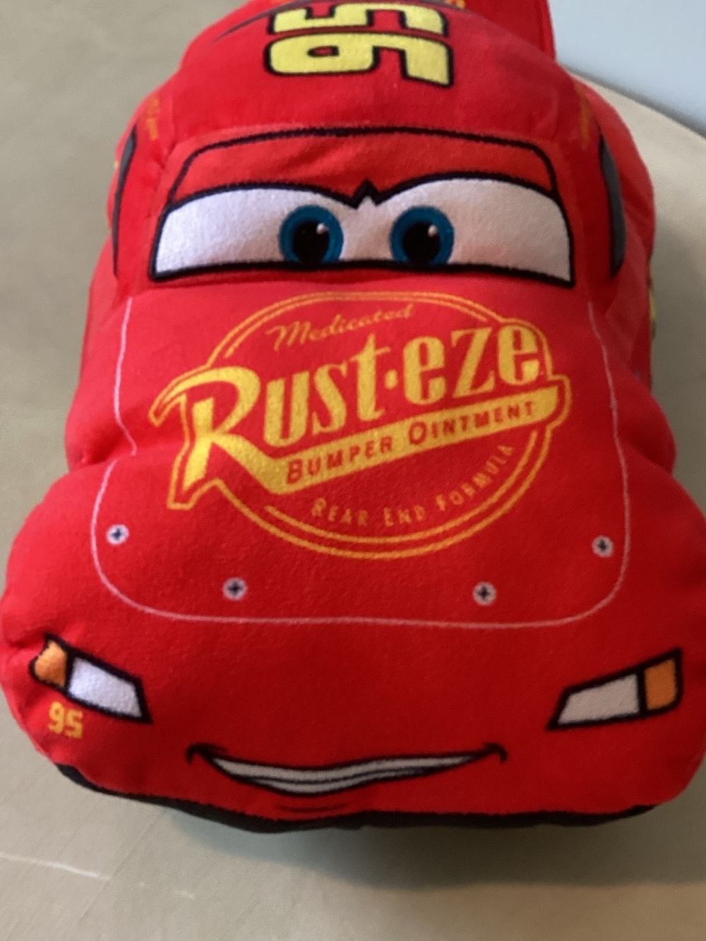 Disney Pixar Cars Red Lightning McQueen Plush Stuffed Toy 18 Inch - Picture 8 of 8